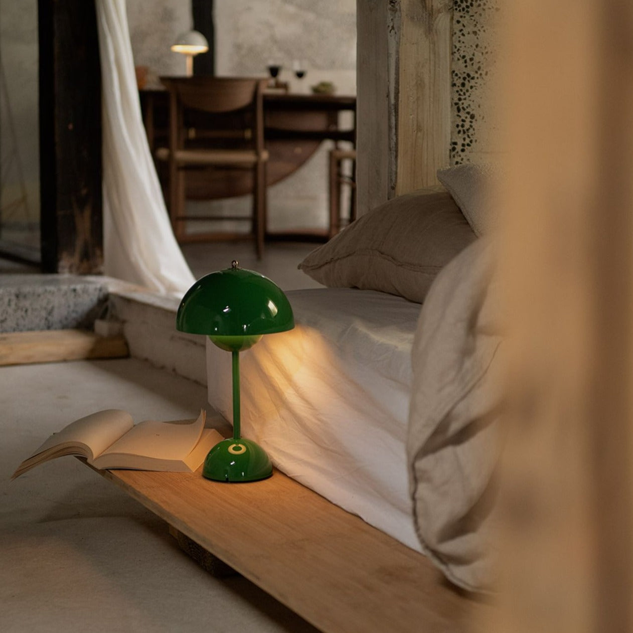 Lampada da Tavolo Retro a Forma di Fungo