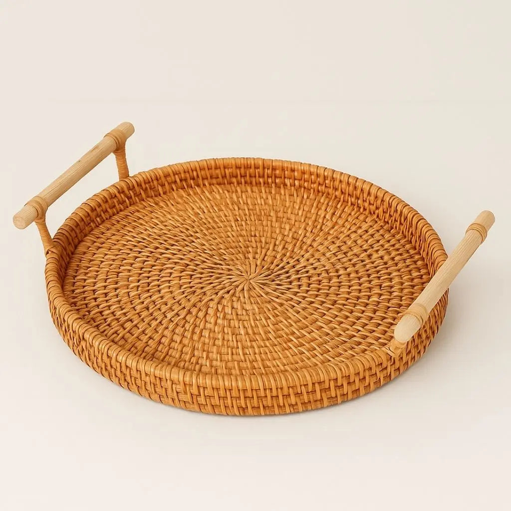 Vassoio di Stoccaggio Artigianale in Rattan Elora