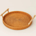 Vassoio di Stoccaggio Artigianale in Rattan Elora