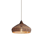Lampada a sospensione in rattan intrecciato