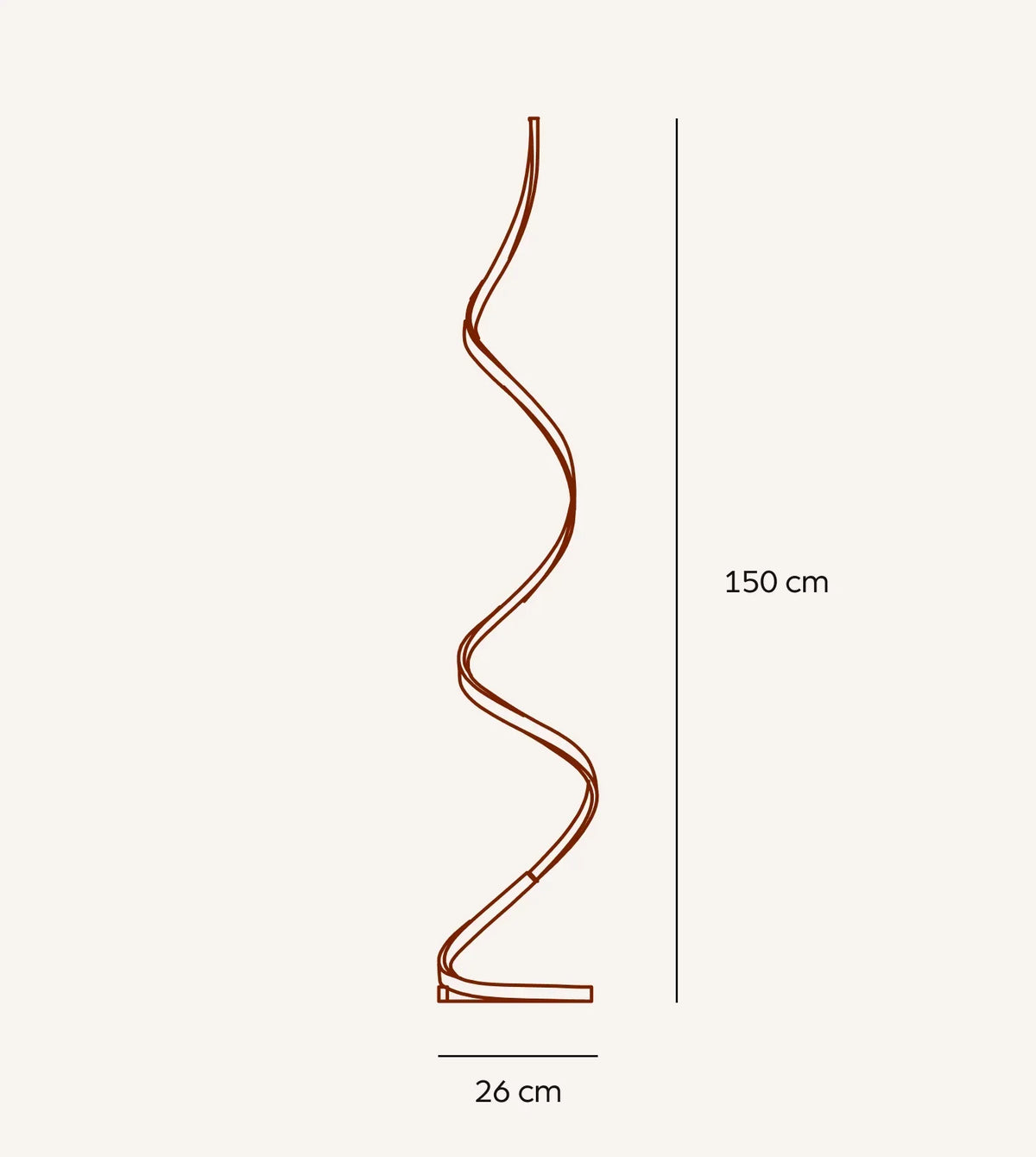 Lampada da Terra LED Scultorea – Lampada di Design a Spirale Moderna