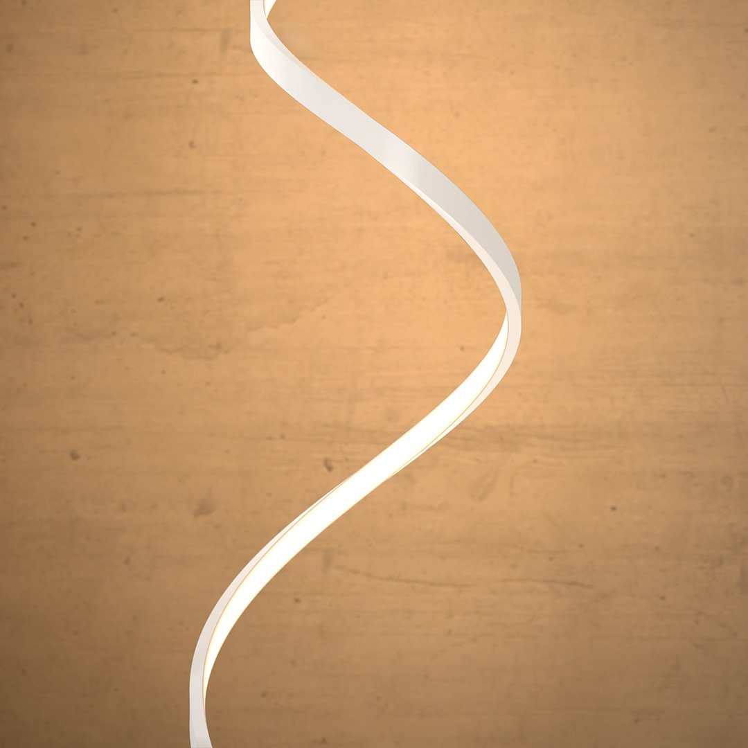 Lampada da Terra LED Scultorea – Lampada di Design a Spirale Moderna