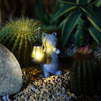 Gatto Gloiante Giardino Lampada