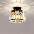 Lampada da soffitto Xylenne – Vetro di cristallo – Nero – 17×23 cm – Elegante lampada da soffitto LED che crea atmosfera