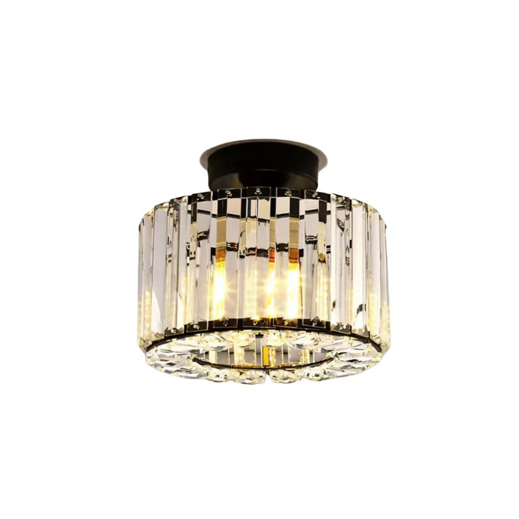 Lampada da soffitto Xylenne – Vetro di cristallo – Nero – 17×23 cm – Elegante lampada da soffitto LED che crea atmosfera