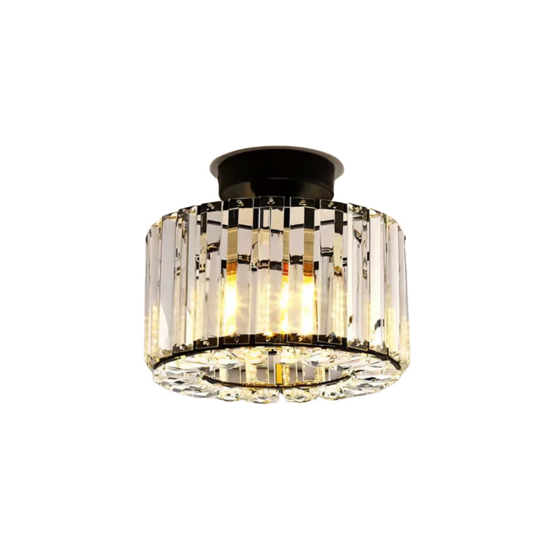 Lampada da soffitto Xylenne – Vetro di cristallo – Nero – 17×23 cm – Elegante lampada da soffitto LED che crea atmosfera