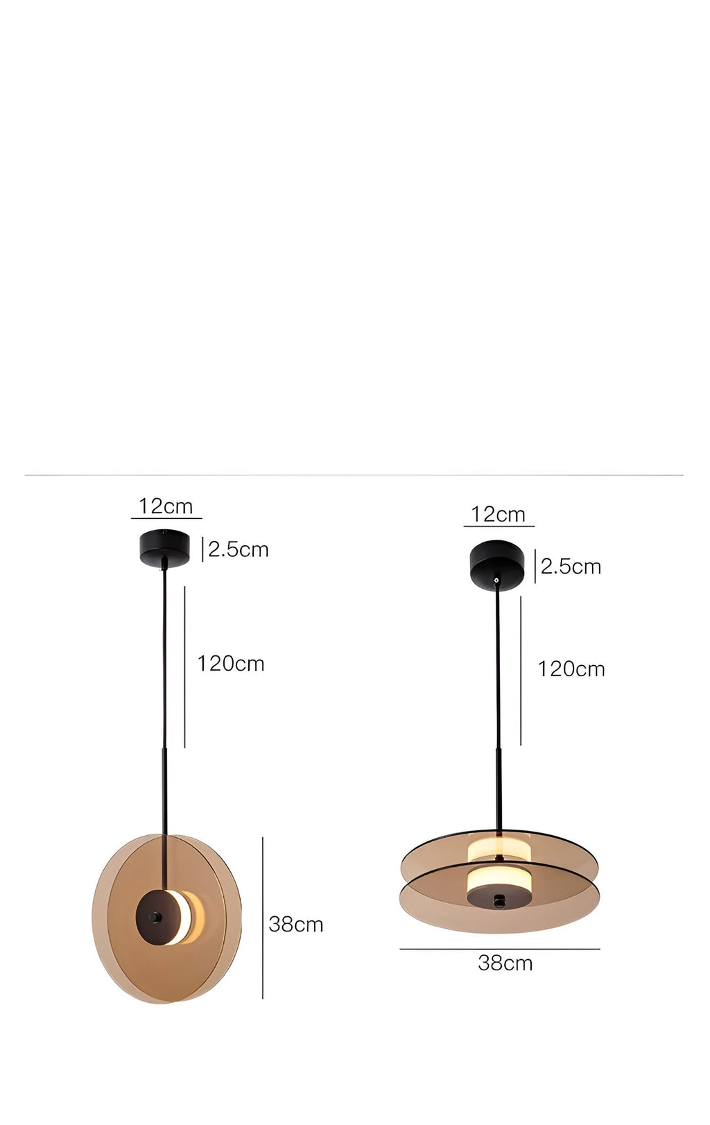 Lampada a sospensione in vetro – Design moderno e illuminazione suggestiva | Perfetta per l'illuminazione interna