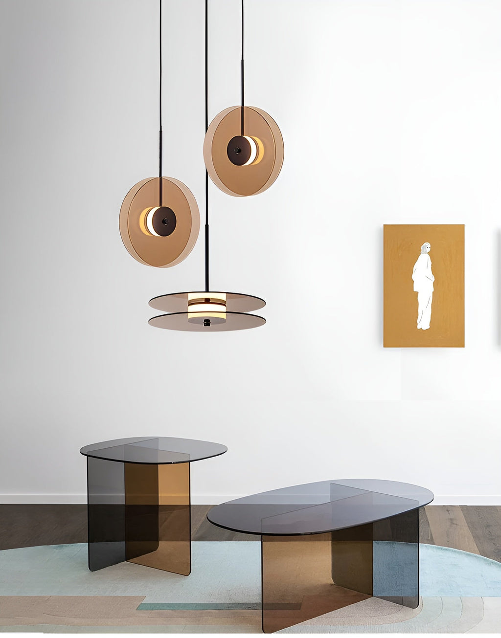 Lampada a sospensione in vetro – Design moderno e illuminazione suggestiva | Perfetta per l'illuminazione interna