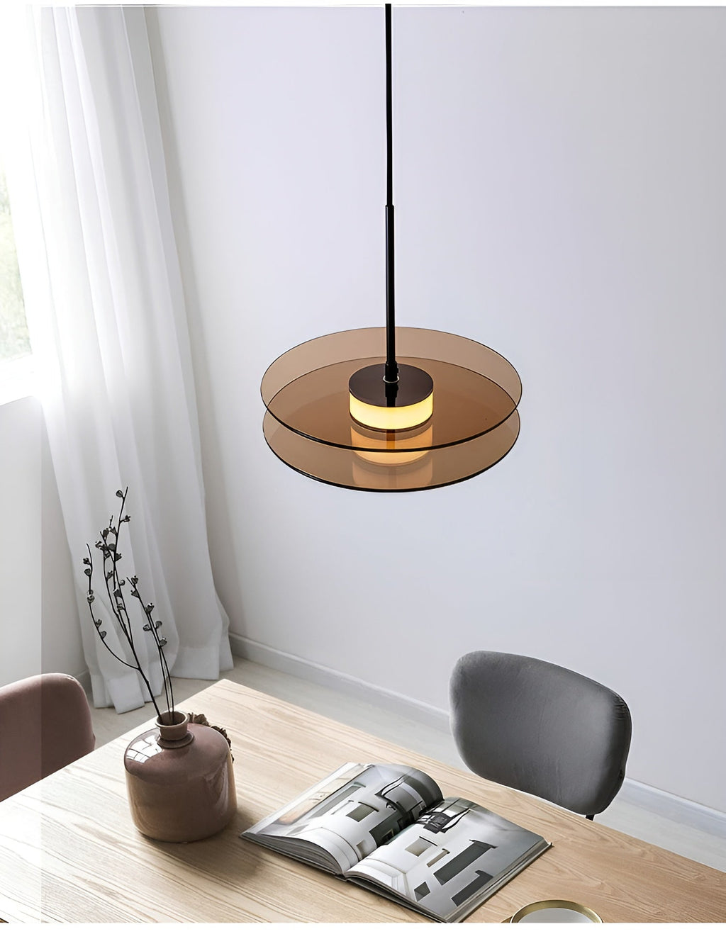 Lampada a sospensione in vetro – Design moderno e illuminazione suggestiva | Perfetta per l'illuminazione interna