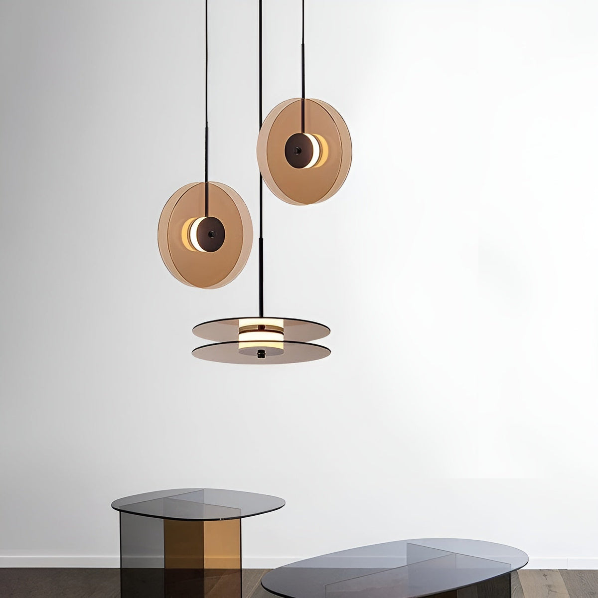 Lampada a sospensione in vetro – Design moderno e illuminazione suggestiva | Perfetta per l'illuminazione interna