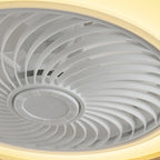 Faro da soffitto a ventola LED geometrico in legno minimalista moderno