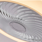 Faro da soffitto a ventola LED geometrico in legno minimalista moderno