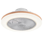 Faro da soffitto a ventola LED geometrico in legno minimalista moderno