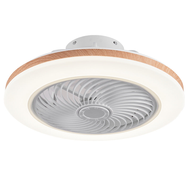 Faro da soffitto a ventola LED geometrico in legno minimalista moderno