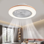 Faro da soffitto a ventola LED geometrico in legno minimalista moderno