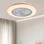 Faro da soffitto a ventola LED geometrico in legno minimalista moderno