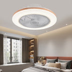 Faro da soffitto a ventola LED geometrico in legno minimalista moderno