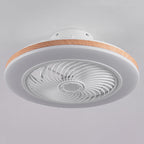 Faro da soffitto a ventola LED geometrico in legno minimalista moderno