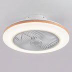 Faro da soffitto a ventola LED geometrico in legno minimalista moderno