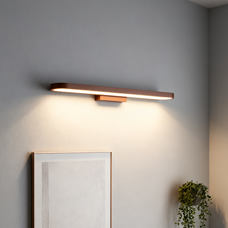 Lampada da parete moderna minimalista circolare in alluminio LED per specchio da bagno