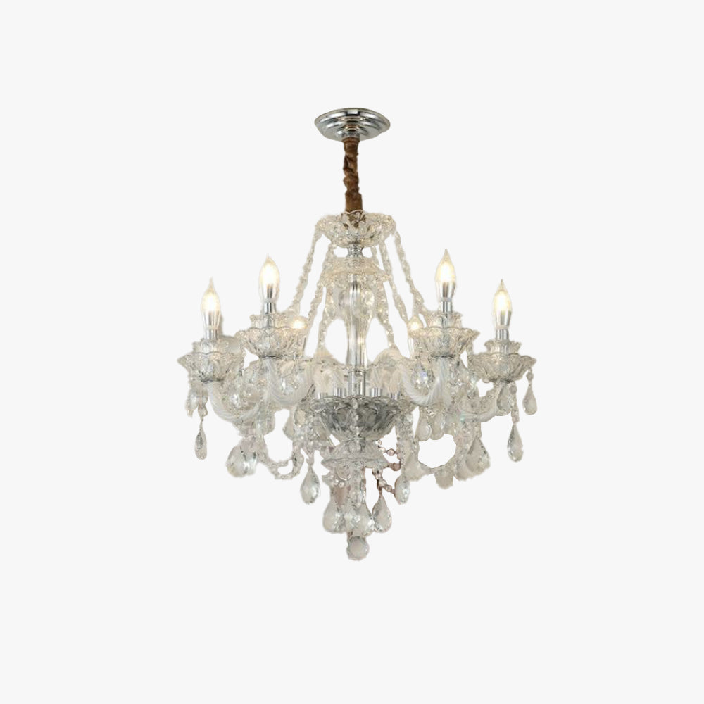 Lampadario Silva in Cristallo Francese per Soggiorno e Sala da Pranzo