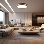 Zallon Lampada da soffitto – Legno – Calda – Ø 40 cm – Illuminazione LED moderna per soggiorno e camera da letto