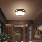 Zallon Lampada da soffitto – Legno – Calda – Ø 40 cm – Illuminazione LED moderna per soggiorno e camera da letto