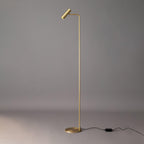 Zelvano Lampada da Terra – Ottone – Oro – 160 cm – Minimalista & Regolabile, Ideale per il Soggiorno