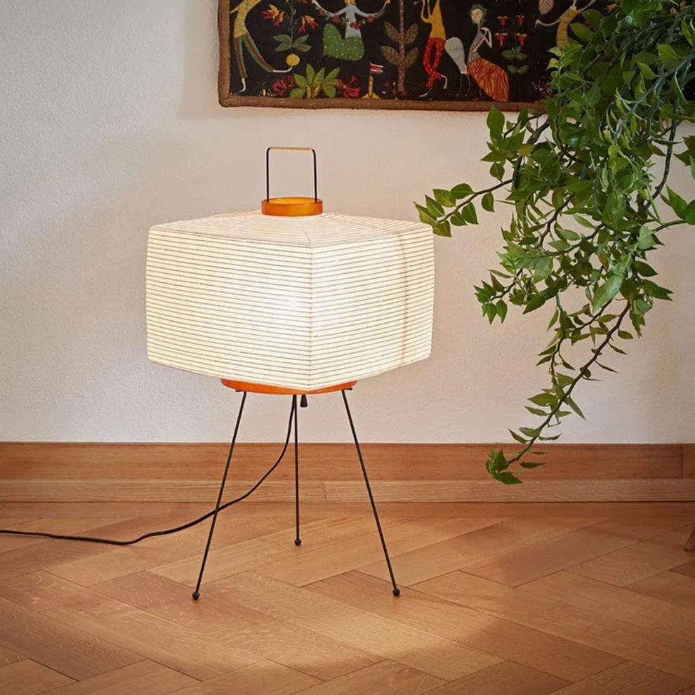 ZenGlow – Lampada da terra minimalista con elegante forma a lanterna per una luce ambientale morbida