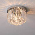 Lampada da soffitto Zinlaro – Acciaio inossidabile – Cristallo – Ø 30 cm – Eleganti accenti luminosi per soggiorno e camera da letto
