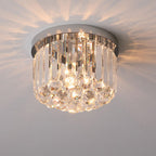 Lampada da soffitto Zinlaro – Acciaio inossidabile – Cristallo – Ø 30 cm – Eleganti accenti luminosi per soggiorno e camera da letto