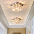 Lampada da soffitto Zinlaro – Acciaio inossidabile – Cristallo – Ø 30 cm – Eleganti accenti luminosi per soggiorno e camera da letto