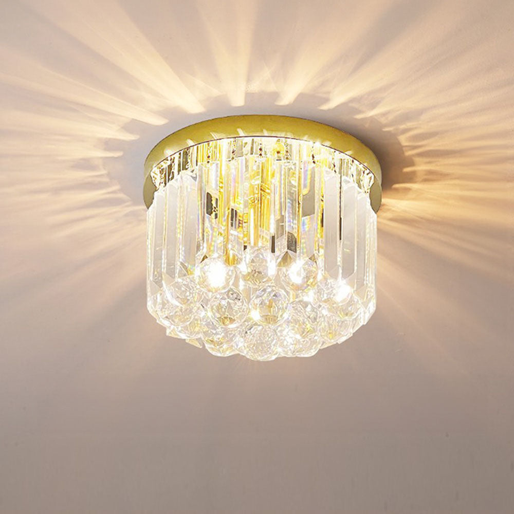 Lampada da soffitto Zinlaro – Acciaio inossidabile – Cristallo – Ø 30 cm – Eleganti accenti luminosi per soggiorno e camera da letto