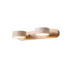 Zinzo Applique – Travertino & Metallo – Luce Calda – Moderna