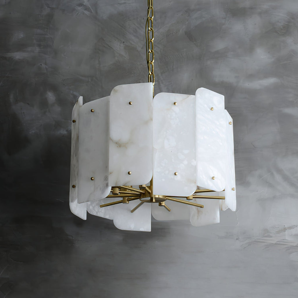 Zoe Lampadario di Alabastro di Lusso a Livelli