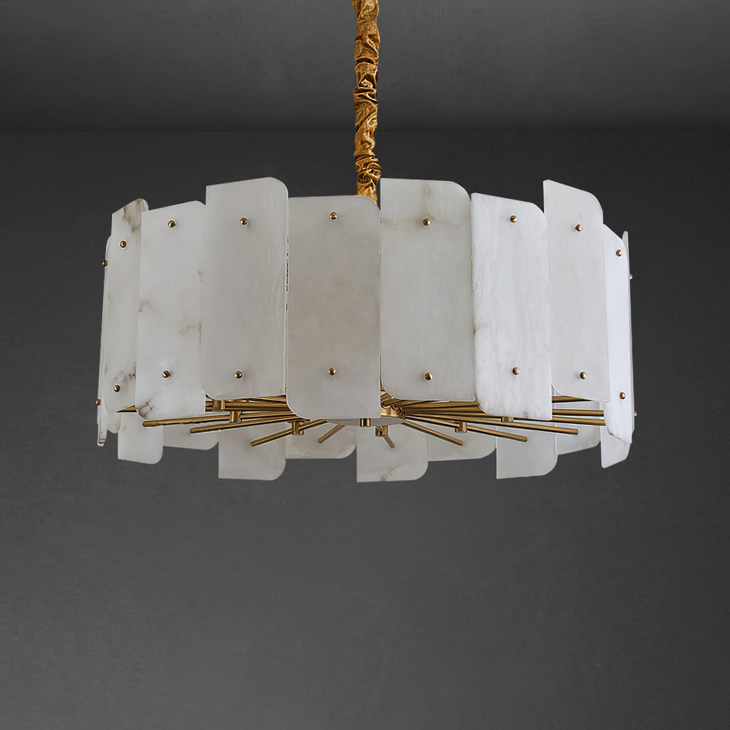 Zoe Lampadario di Alabastro di Lusso a Livelli