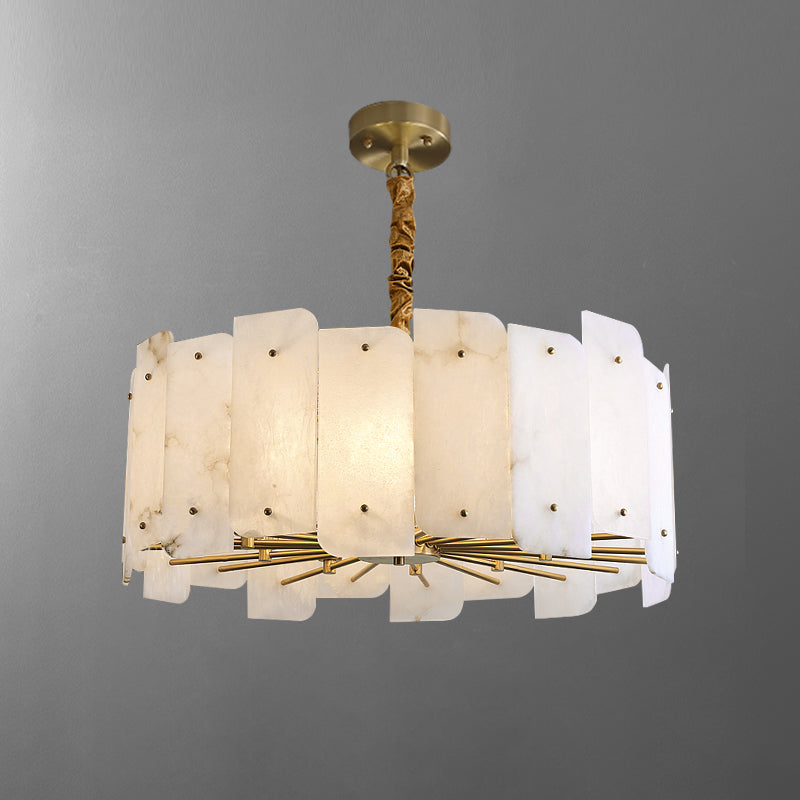 Zoe Lampadario di Alabastro di Lusso a Livelli