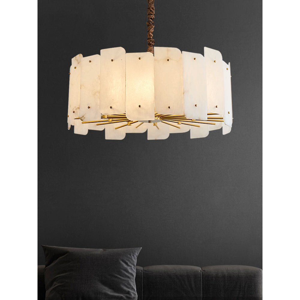 Zoe Lampadario di Alabastro di Lusso a Livelli