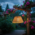 Lanterna da Giardino Solare Appesa con Ombra Intrecciata Naturale