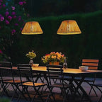Lanterna da Giardino Solare Appesa con Ombra Intrecciata Naturale