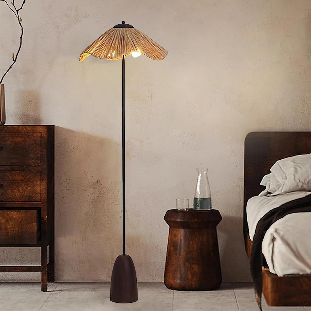 Lampada da terra Zorquen – Tessuto – Nero – 160 cm – Design moderno per soggiorni e angoli lettura