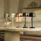 Lampada da Tavolo Ricaricabile Base in Metallo Senza Fili
