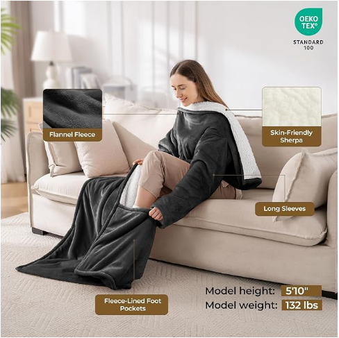 Coperta Portatile Riscaldata – Morbida Coperta Elettrica per Coccole a Casa