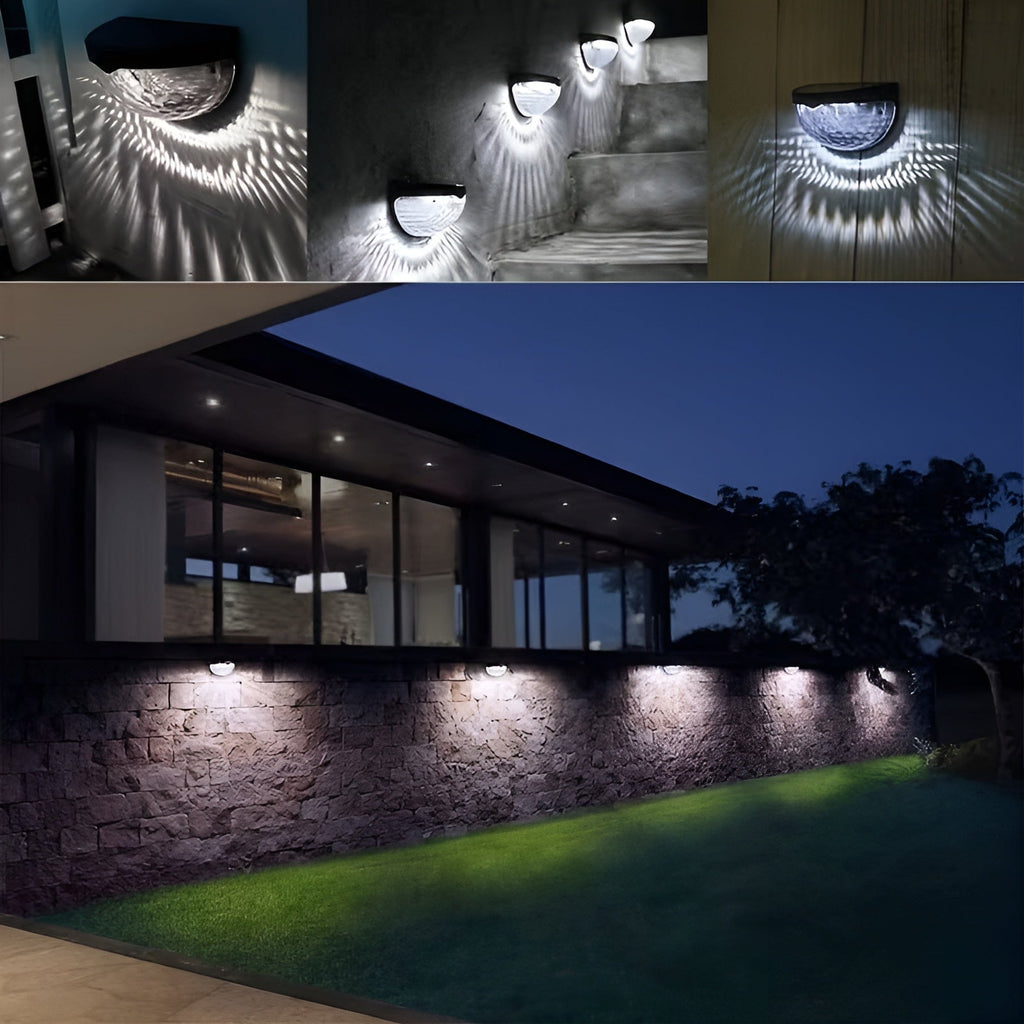 Lampada da giardino solare con 6 LED – Illuminazione decorativa per esterni con gioco di luci | Resistente alle intemperie per giardino, scale e terrazza