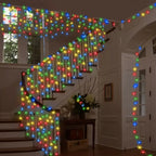 Illuminazione Natalizia a LED con Ghiaccioli e Cielo Stellato – Tenda di Luce per Esterni