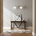 Applique da Bagno in Vetro Latte e Ottone