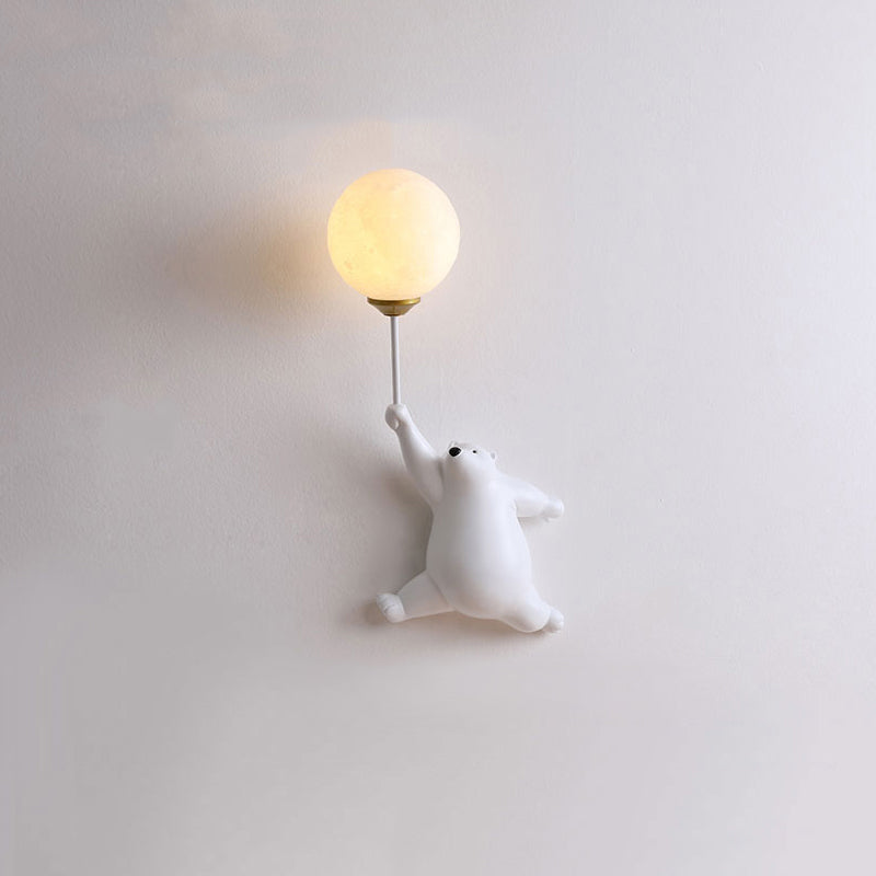 Lampada da Parete a Forma di Orso con Palloncino