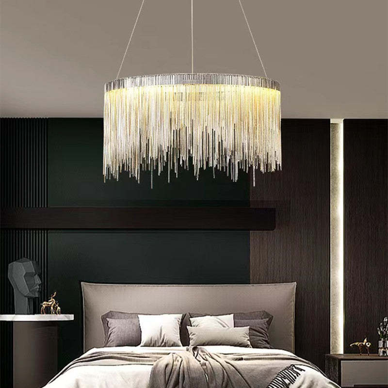 Arisha Lusso LED Lampada a Sospensione Catena Nappa