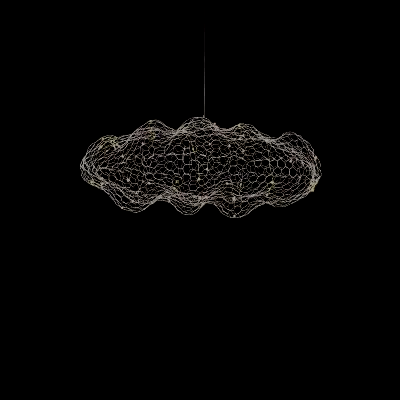 Lampada a sospensione Nuvola in Rete di Ferro Design Danese