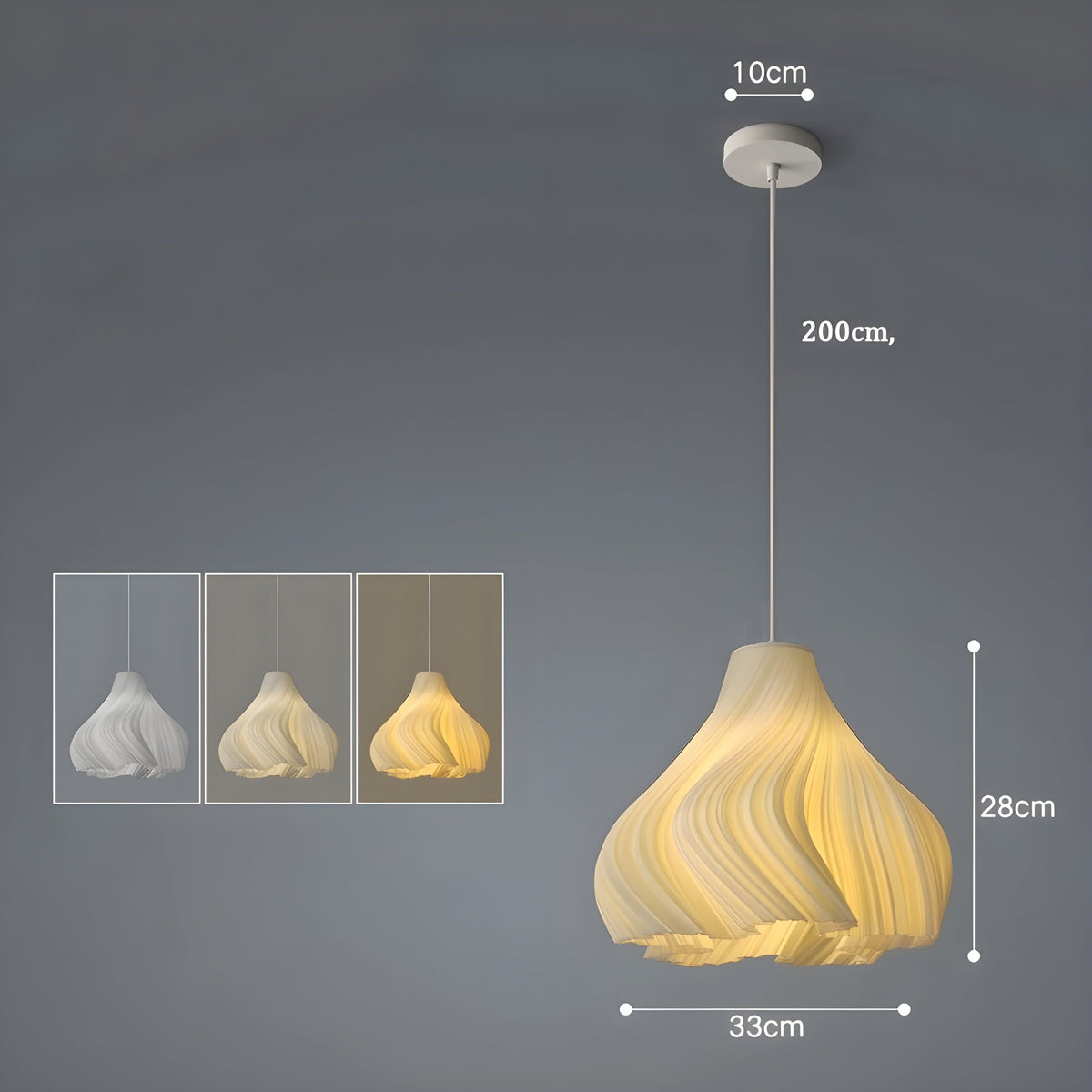 FloraBloom Light - Fiore stampato in 3D nordico come lampada sospesa